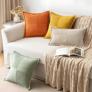 Leonie Ribbed Cover for Busy Rooms with Stain Resistance