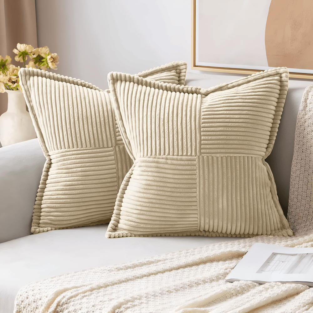 Leonie Ribbed Cover for Busy Rooms with Stain Resistance