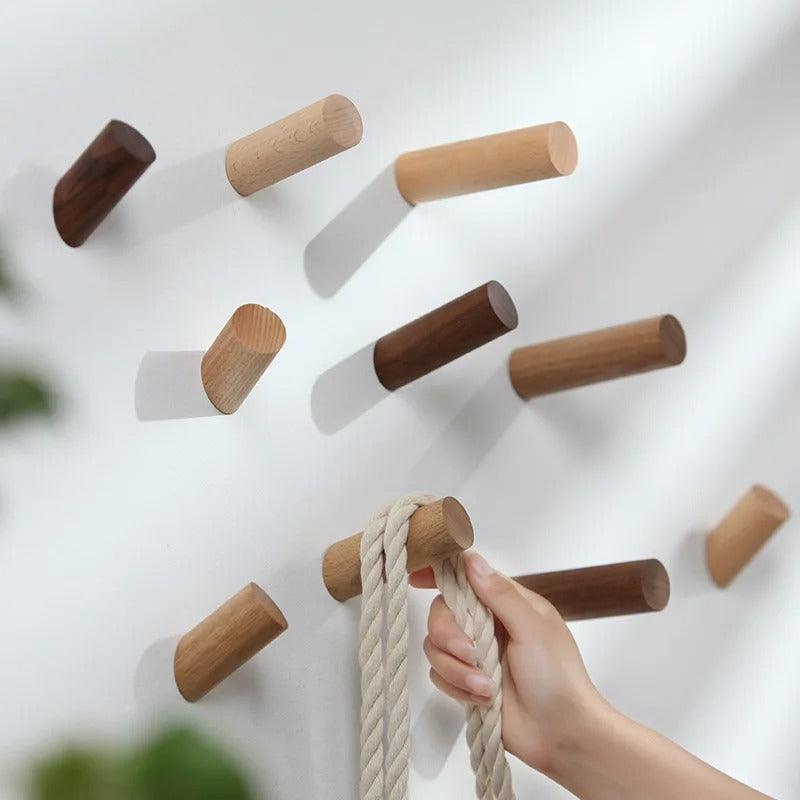Perrine Timber Wall Hook for Coats with Angled Face