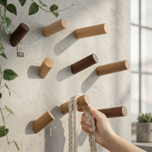 Perrine Timber Wall Hook for Coats with Angled Face
