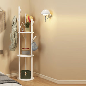 Theodora Timber Coat Rack for Halls with Swivel Tier