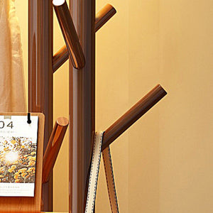 Theodora Timber Coat Rack for Halls with Swivel Tier