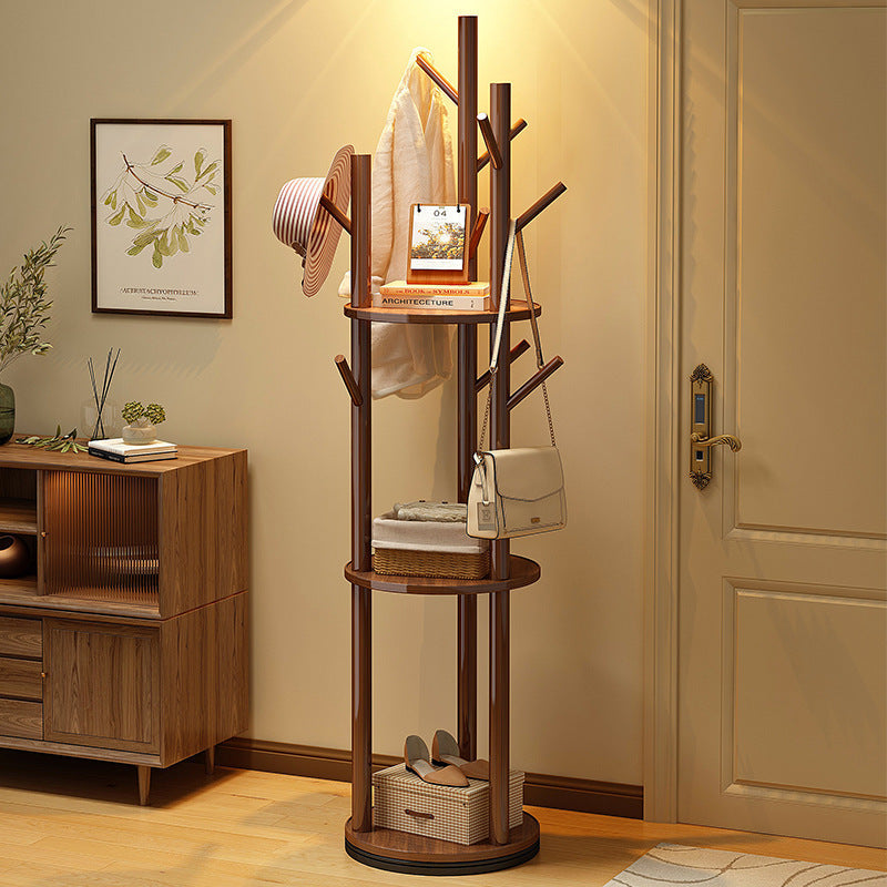 Theodora Timber Coat Rack for Halls with Swivel Tier