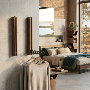 Sabine Folding Hanger Rail for Laundry with Timber Arm