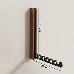 Sabine Folding Hanger Rail for Laundry with Timber Arm
