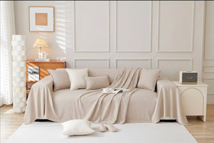 Colette Woven Throw for Sofas & Beds with Frayed Edges