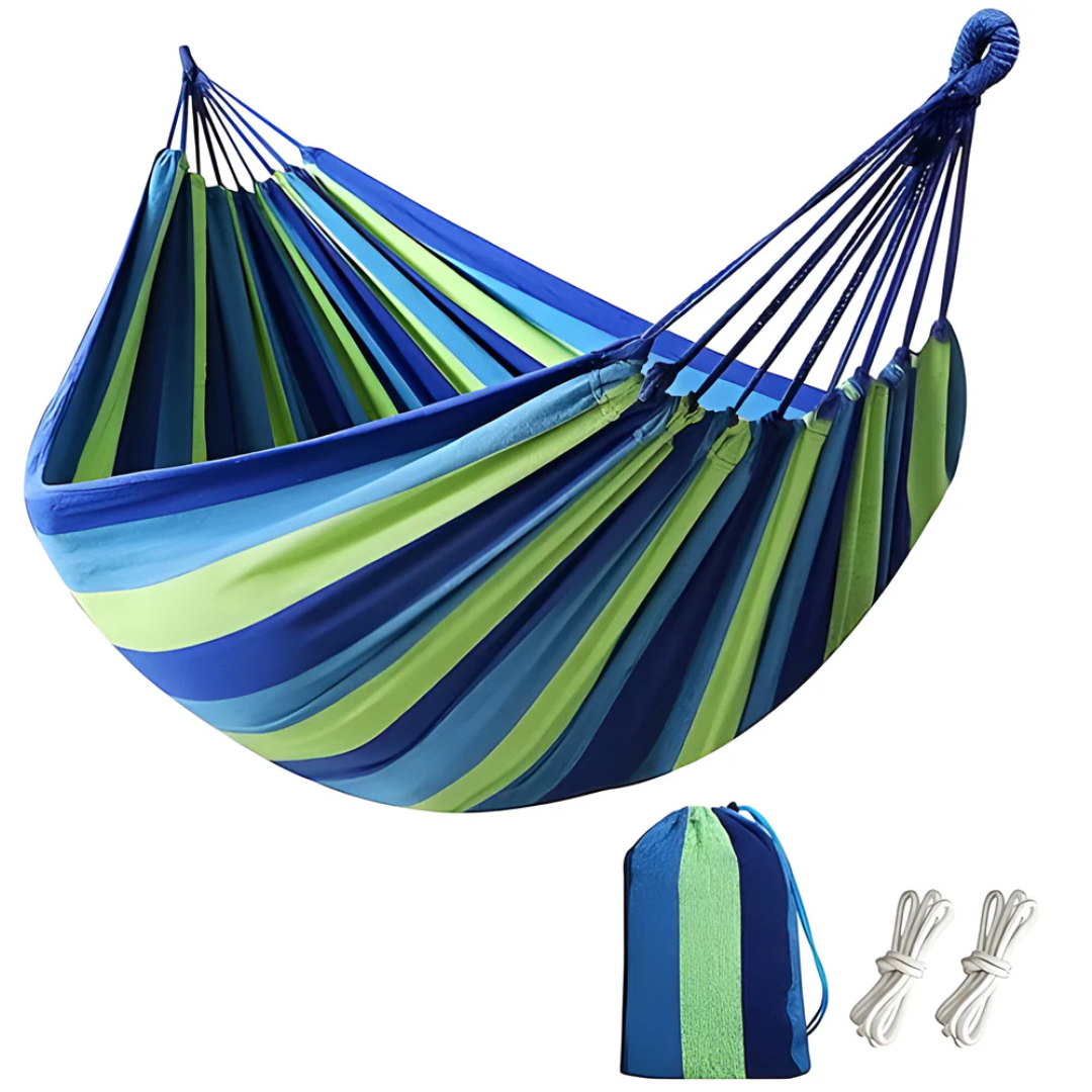 Solange Striped Hammock for Camping with Packable Pouch