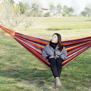 Solange Striped Hammock for Camping with Packable Pouch
