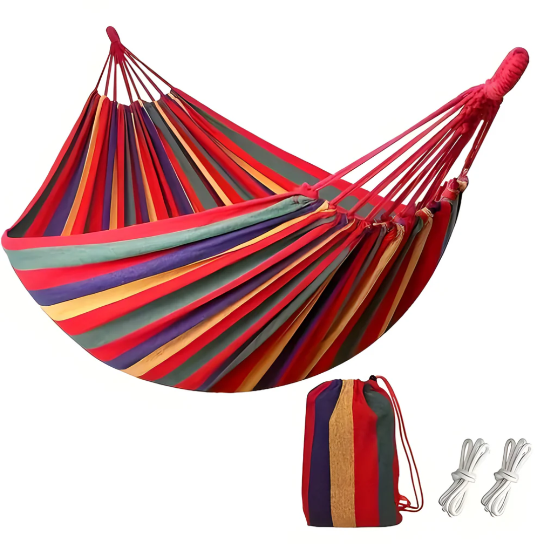 Solange Striped Hammock for Camping with Packable Pouch