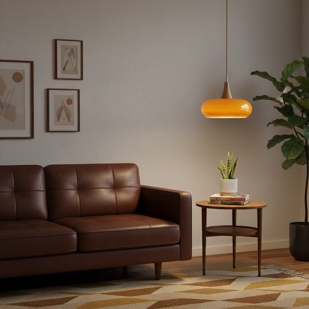 Above a living room side table