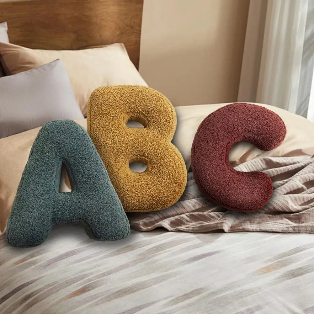 Seraphina Letter Cushion for Nurseries in Velvet Finish
