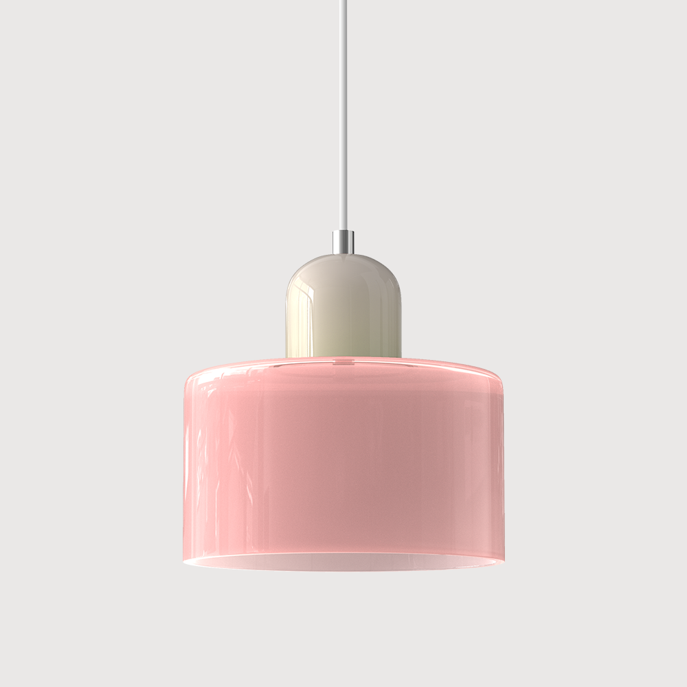 Alina Retro Glass Pendant for Nooks with Two Tone Shade