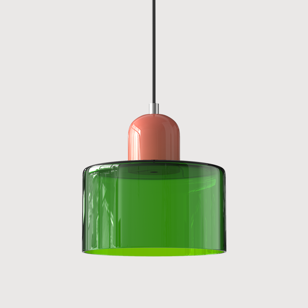 Alina Retro Glass Pendant for Nooks with Two Tone Shade