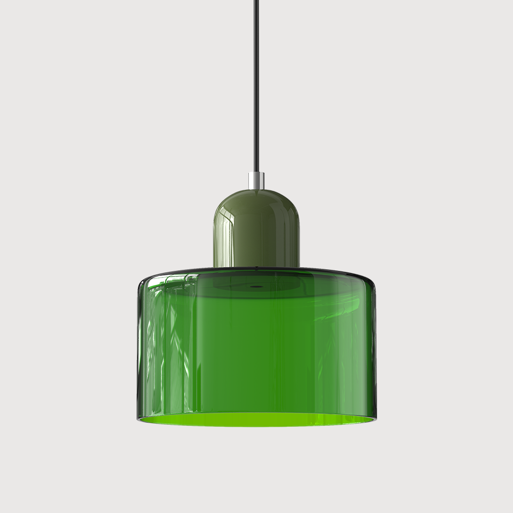 Alina Retro Glass Pendant for Nooks with Two Tone Shade