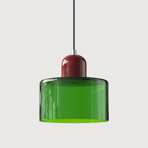 Alina Retro Glass Pendant for Nooks with Two Tone Shade