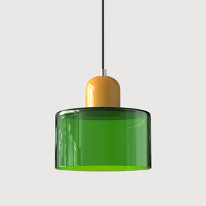 Alina Retro Glass Pendant for Nooks with Two Tone Shade