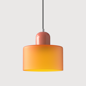Alina Retro Glass Pendant for Nooks with Two Tone Shade