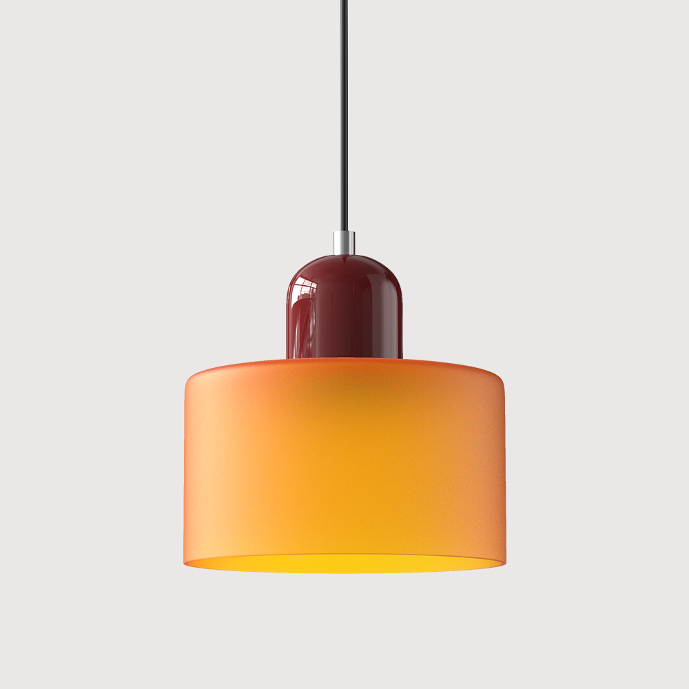 Alina Retro Glass Pendant for Nooks with Two Tone Shade