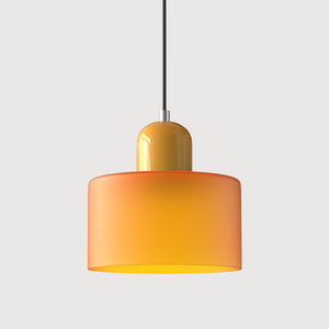 Alina Retro Glass Pendant for Nooks with Two Tone Shade