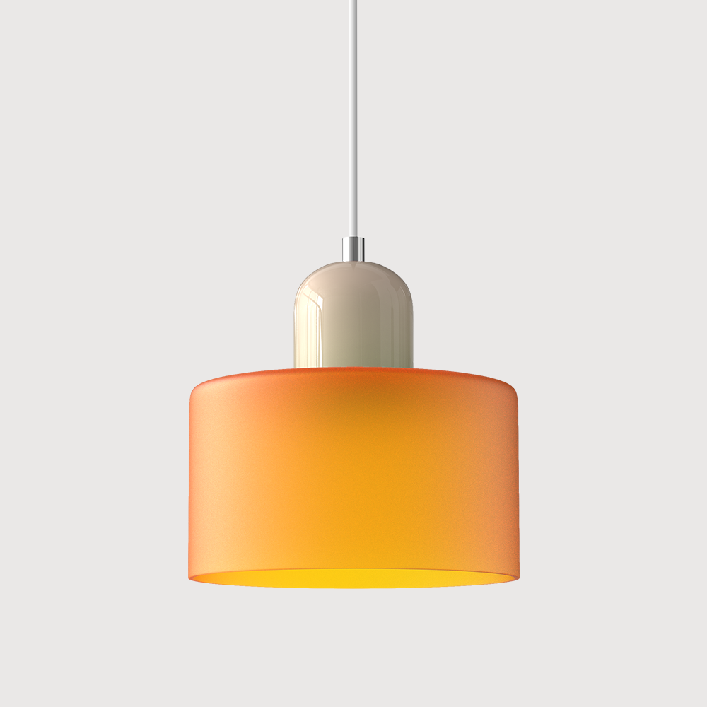 Alina Retro Glass Pendant for Nooks with Two Tone Shade