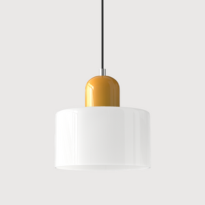 Alina Retro Glass Pendant for Nooks with Two Tone Shade