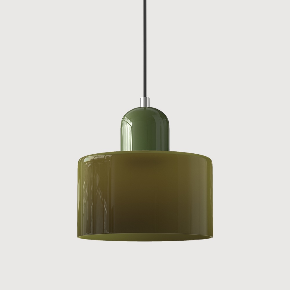 Alina Retro Glass Pendant for Nooks with Two Tone Shade