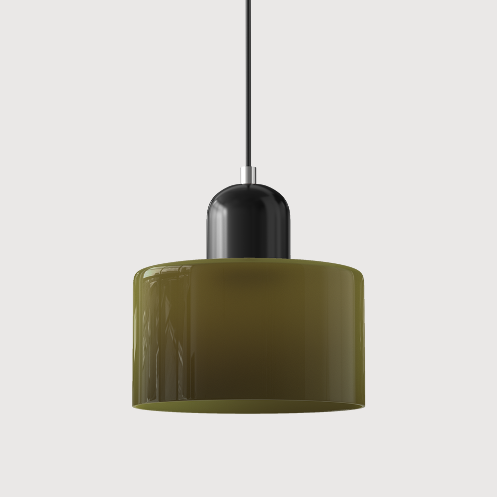 Alina Retro Glass Pendant for Nooks with Two Tone Shade