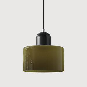 Alina Retro Glass Pendant for Nooks with Two Tone Shade