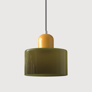 Alina Retro Glass Pendant for Nooks with Two Tone Shade