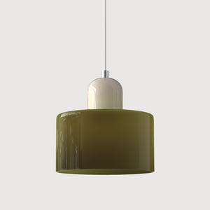 Alina Retro Glass Pendant for Nooks with Two Tone Shade