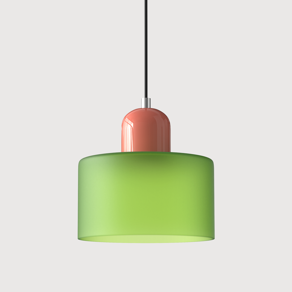 Alina Retro Glass Pendant for Nooks with Two Tone Shade