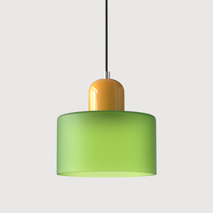 Alina Retro Glass Pendant for Nooks with Two Tone Shade
