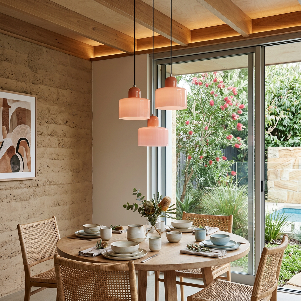 Alina Retro Glass Pendant for Nooks with Two Tone Shade