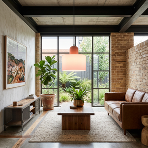 Alina Retro Glass Pendant for Nooks with Two Tone Shade