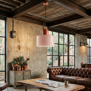 Alina Retro Glass Pendant for Nooks with Two Tone Shade