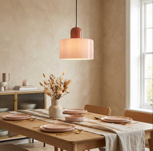 Alina Retro Glass Pendant for Nooks with Two Tone Shade