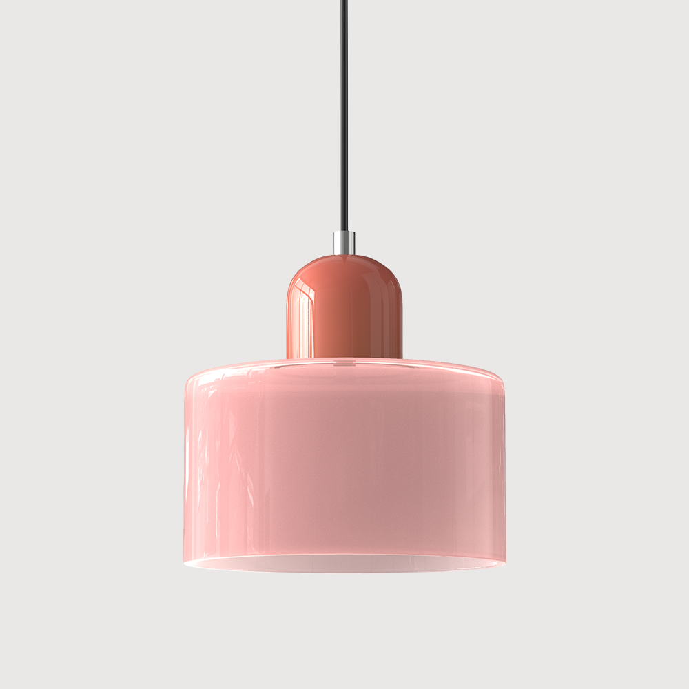 Alina Retro Glass Pendant for Nooks with Two Tone Shade