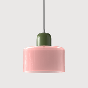 Alina Retro Glass Pendant for Nooks with Two Tone Shade