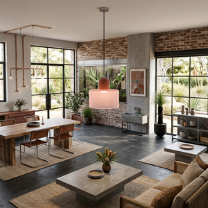 Alina Retro Glass Pendant for Nooks with Two Tone Shade