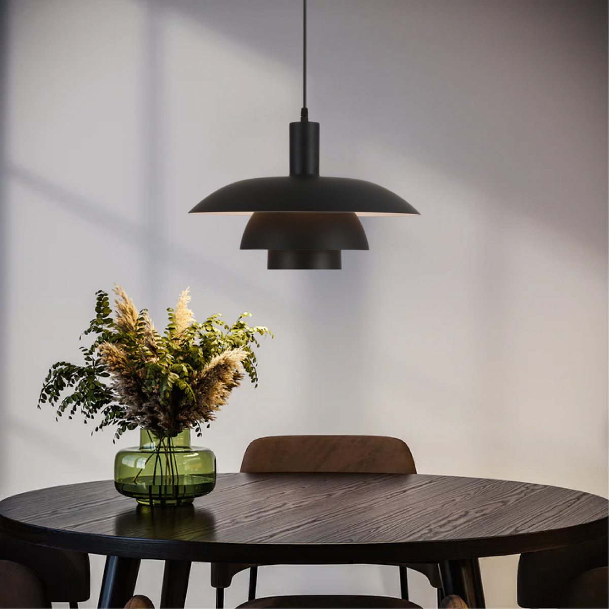 Allegra Cone Pendant for Dining Tables with Tiered Shade