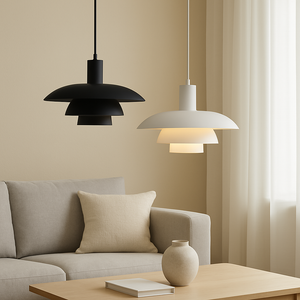 Allegra Cone Pendant for Dining Tables with Tiered Shade