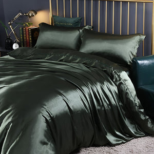Eloise Satin Bedding Set for Beds with 2 Pillowcases