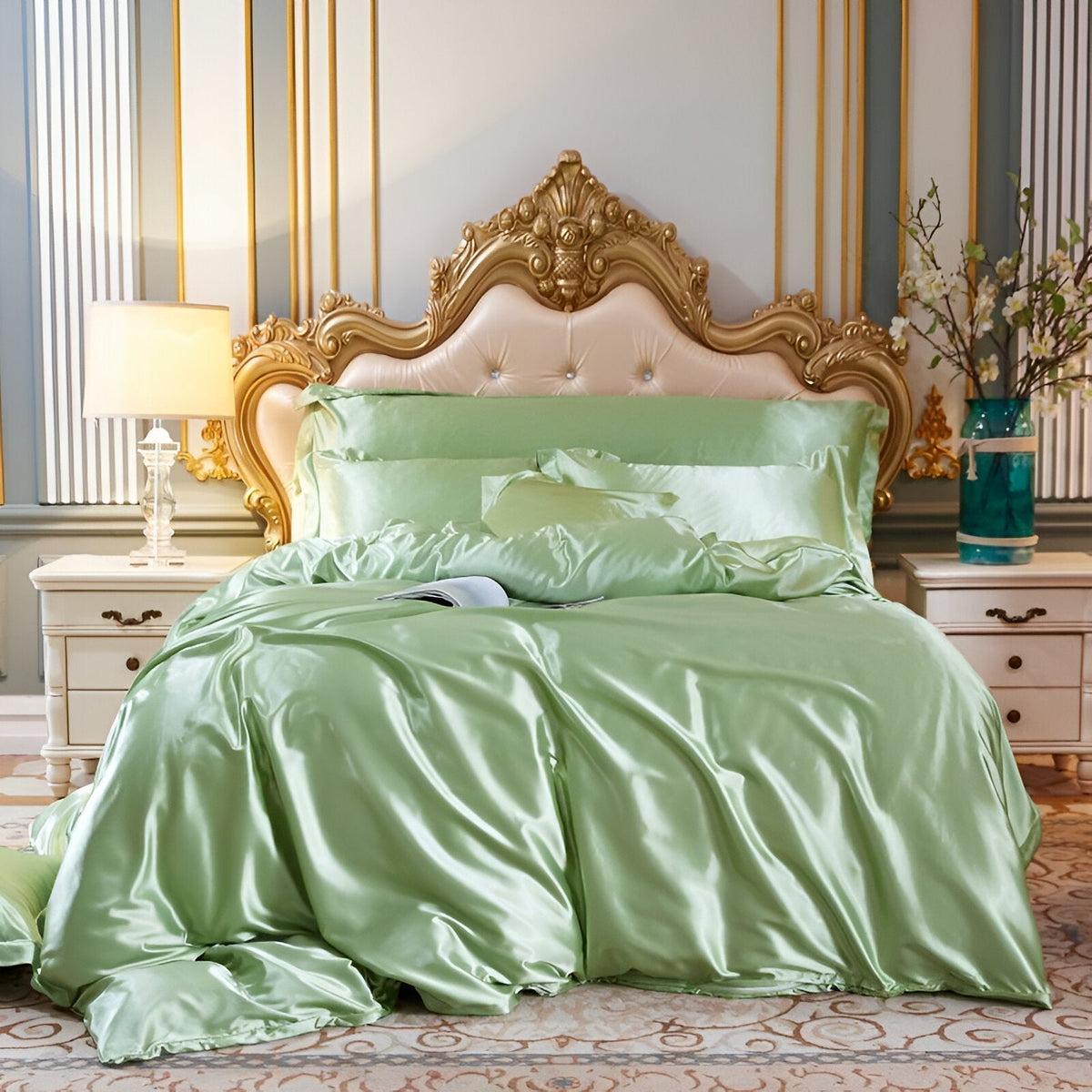 Light green in a bedroom