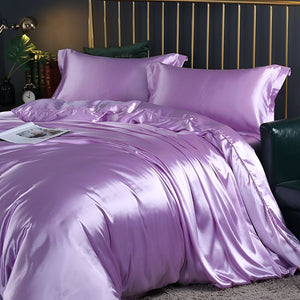 Eloise Satin Bedding Set for Beds with 2 Pillowcases