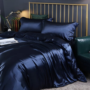 Eloise Satin Bedding Set for Beds with 2 Pillowcases