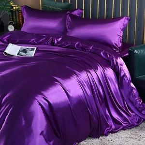 Eloise Satin Bedding Set for Beds with 2 Pillowcases