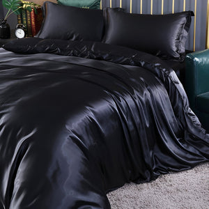 Eloise Satin Bedding Set for Beds with 2 Pillowcases