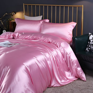 Eloise Satin Bedding Set for Beds with 2 Pillowcases