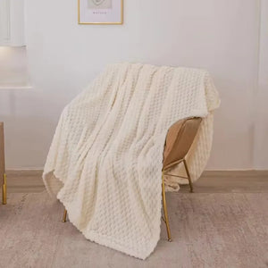 Rosalie Sofa Throw for Cold Evenings with Waffle Texture