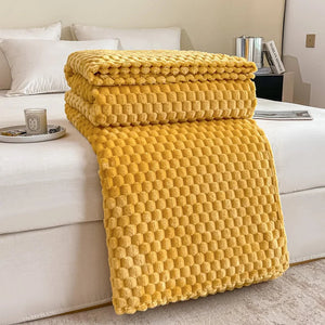 Rosalie Sofa Throw for Cold Evenings with Waffle Texture